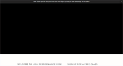 Desktop Screenshot of highperformancegym.com