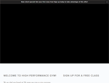 Tablet Screenshot of highperformancegym.com
